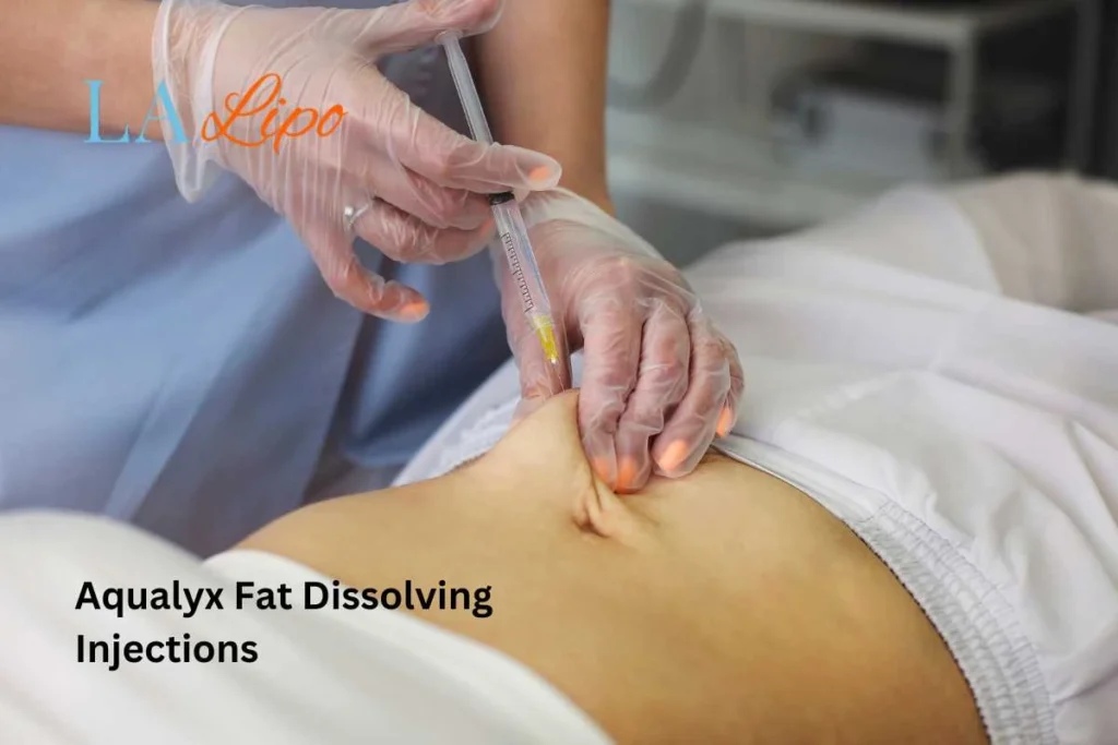 woman having fat dissolving injections Brackley in the stomach