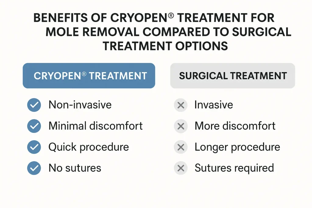 Benefits of facial mole removal Brackley - call our team today to book a consultation