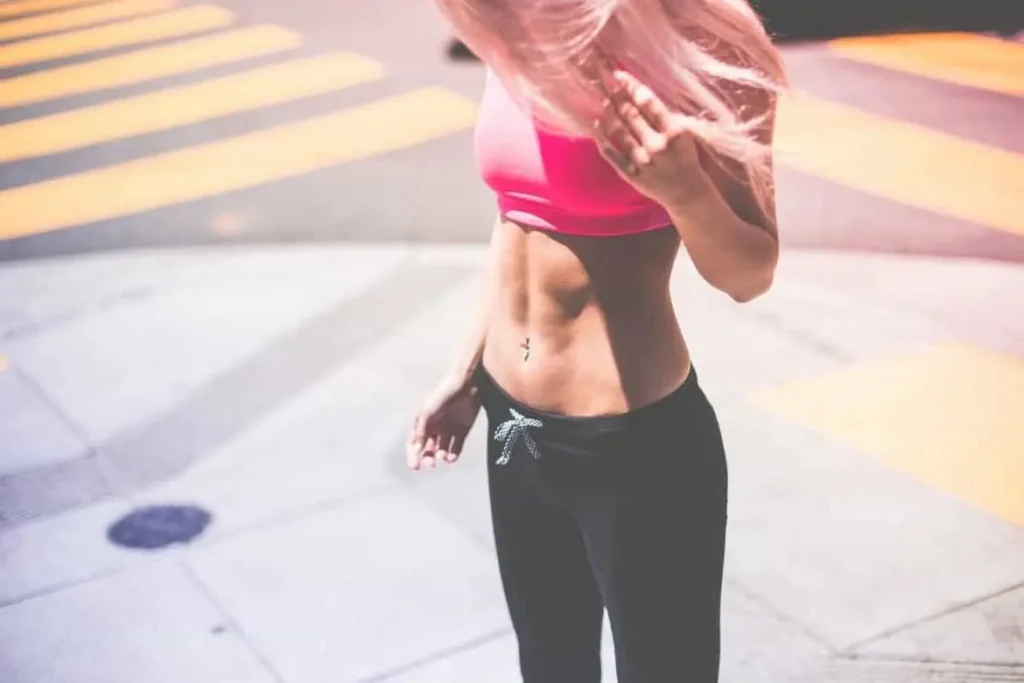 Woman with toned stomach after LA-EMS Body Sculpting Treatment Brackley