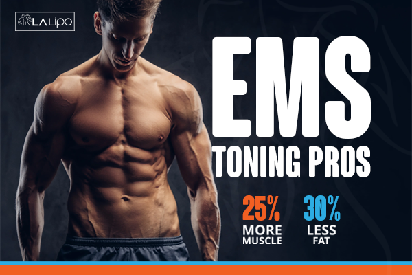 Image of man with sculpted stomach showing the fat loss and muscle gain of LA-EMS Body Sculpting Treatment Brackley